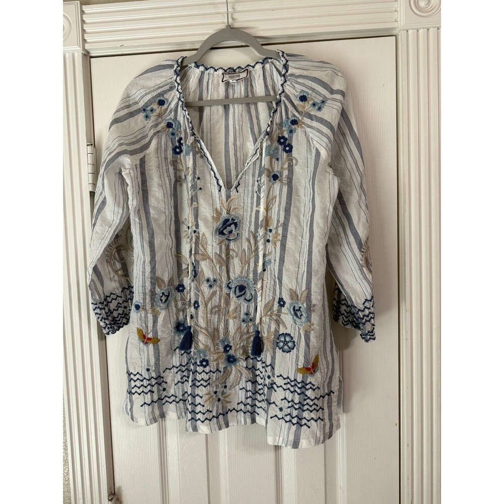 Johnny Was Embroidered Top S